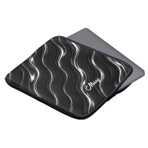 Housse Pour Ordinateur Portable Motif de mouvement Chrome liquide   Mode féminine 