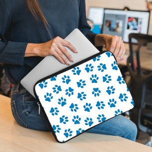 Housse Pour Ordinateur Portable Motif De Pailles, Paniers De Chien, Paniers Bleus