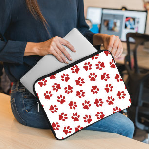 Housse Pour Ordinateur Portable Motif De Pâtes, Patrouilles De Chiens, Paws Rouges