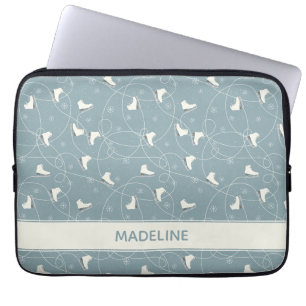 Housse Pour Ordinateur Portable Motif de patinage sur glace et de flocon de neige
