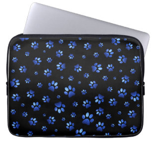 Housse Pour Ordinateur Portable Motif de patte de chien de parties scintillant ble