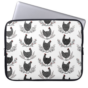 Housse Pour Ordinateur Portable Motif de poulet sans soudure