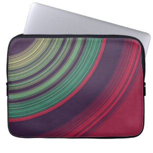 Housse Pour Ordinateur Portable Motif de rainures de disque abstraites rétro cool