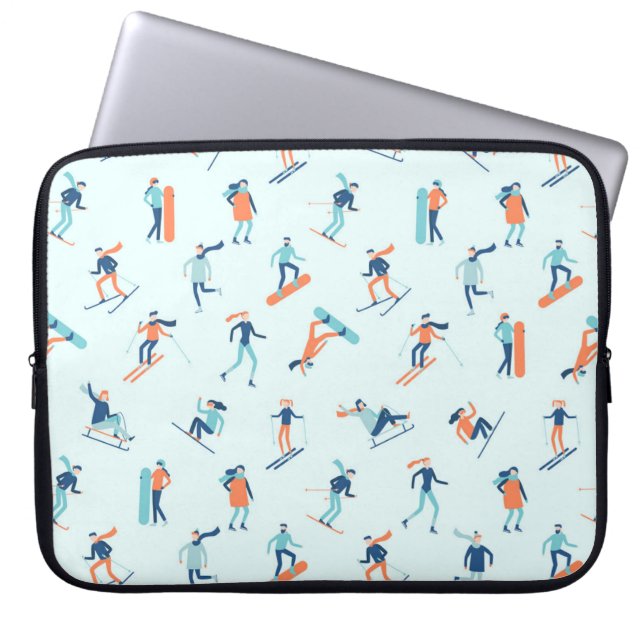 Housse Pour Ordinateur Portable Motif de sports d'hiver (Devant)