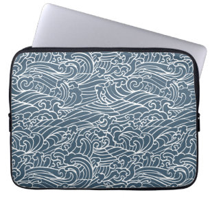 Housse Pour Ordinateur Portable Motif de style Wave japonais