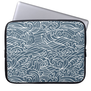 Housse Pour Ordinateur Portable Motif de style Wave japonais