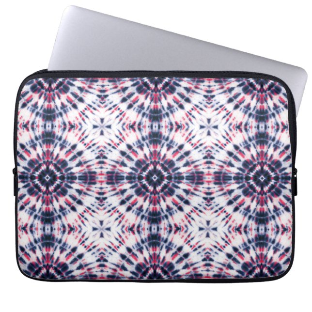 Housse Pour Ordinateur Portable Motif de teinture bleu et rouge (Devant)
