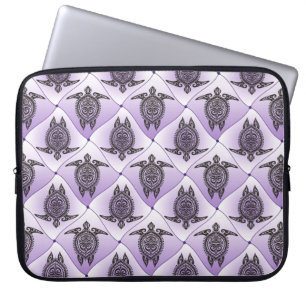 Housse Pour Ordinateur Portable Motif de tortues de mer chamanique - violet