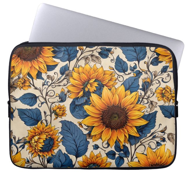 Housse Pour Ordinateur Portable Motif de tournesol radiant (Devant)