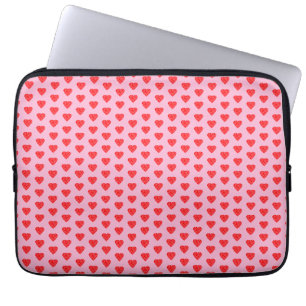 Housse Pour Ordinateur Portable Motif des Coeurs rose et rouge