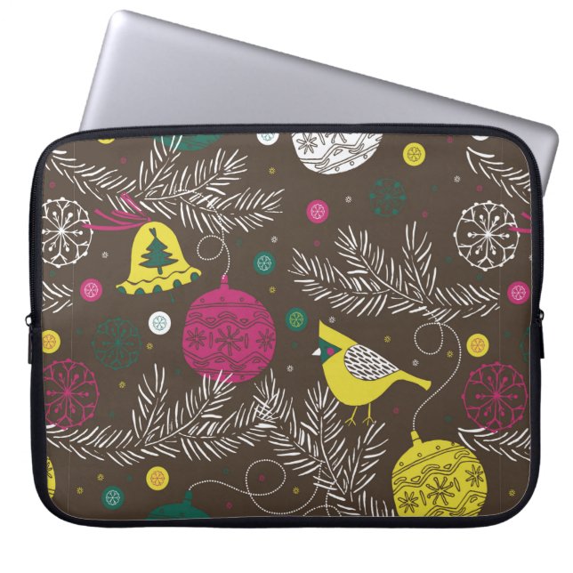 Housse Pour Ordinateur Portable Motif d'hiver de Noël (Devant)