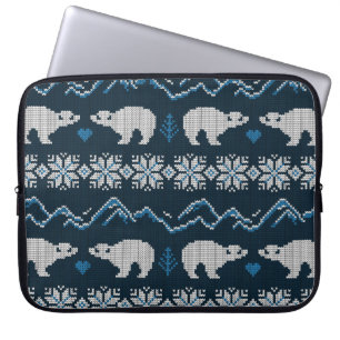 Housse Pour Ordinateur Portable Motif d'hiver nue aux ours polaires