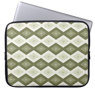 Housse Pour Ordinateur Portable Motif diamant vert olive
