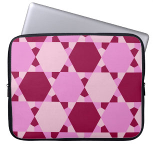 Housse Pour Ordinateur Portable Motif d'illusion optique Girly Pink