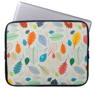 Housse Pour Ordinateur Portable Motif d'illustration Feuilles d'automne vintage