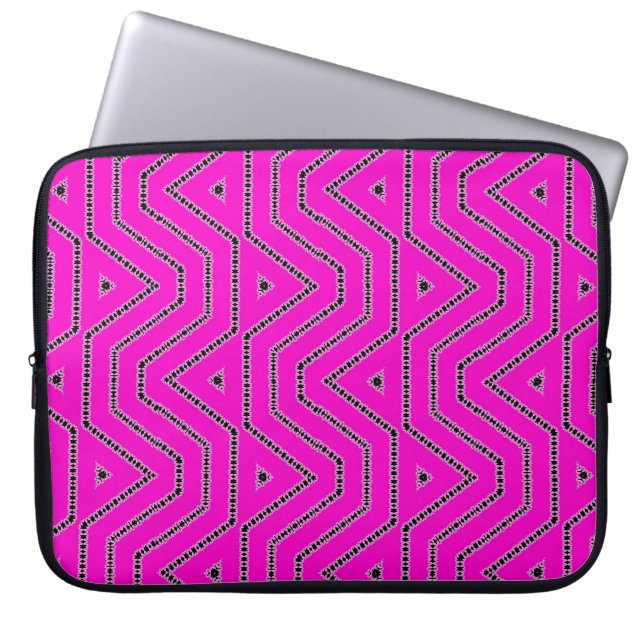 Housse Pour Ordinateur Portable Motif du concepteur d'art graphique noir couleur r (Devant)