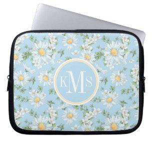 Housse Pour Ordinateur Portable Motif du jardin fleuri Pastel Daisy