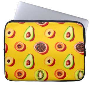 Housse Pour Ordinateur Portable Motif élégant à base de fruits néons