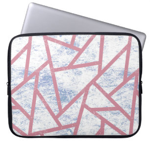 Housse Pour Ordinateur Portable Motif en mosaïque rose et bleu