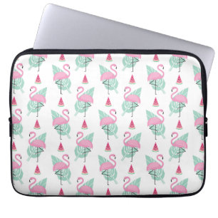 Housse Pour Ordinateur Portable Motif en pastel de Flamant rose et de pastèque