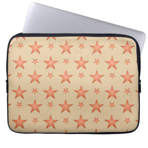 Housse Pour Ordinateur Portable Motif étoilé en terre cuite orange