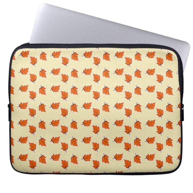 Housse Pour Ordinateur Portable motif feuille Brown sec (Devant)