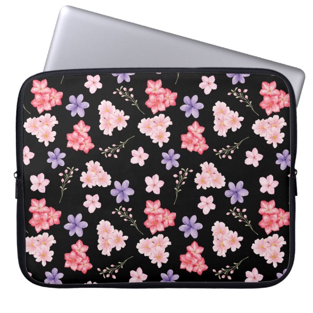 Housse Pour Ordinateur Portable Motif floral aquarelle  (Devant)