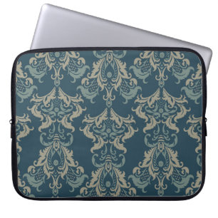Housse Pour Ordinateur Portable Motif floral baroque. ornement floral classique. v