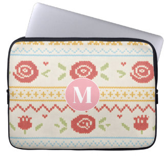 Housse Pour Ordinateur Portable Motif floral boho nordique folklorique personnalis