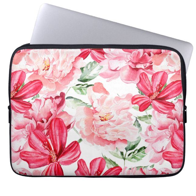 Housse Pour Ordinateur Portable Motif floral d'aquarelle (Devant)