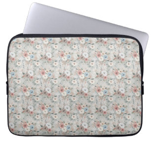Housse Pour Ordinateur Portable Motif floral d'hiver confortable