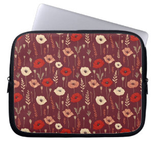 Housse Pour Ordinateur Portable Motif floral du pavot