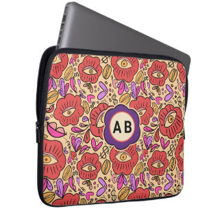 Housse Pour Ordinateur Portable Motif floral Lucky Eye
