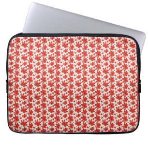 Housse Pour Ordinateur Portable Motif floral rouge sans couture Fleur rétro mignon
