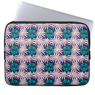 Housse Pour Ordinateur Portable Motif Floral Tortue Tropical Sans Couture Tortue d