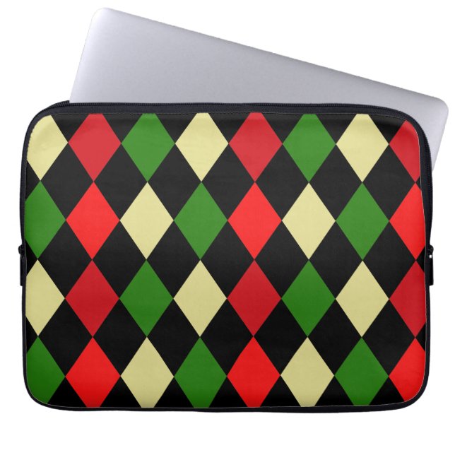 Housse Pour Ordinateur Portable Motif géométrique Arlequin de vacances (Devant)