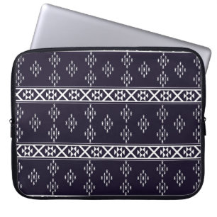 Housse Pour Ordinateur Portable motif géométrique ethnique Abstrait Design bleu ar