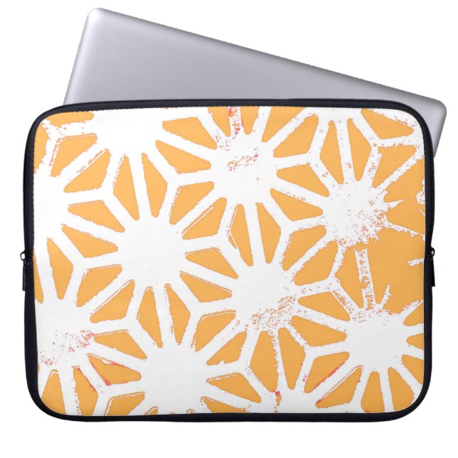 Housse Pour Ordinateur Portable Motif géométrique jaune (Devant)