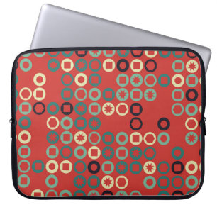 Housse Pour Ordinateur Portable Motif géométrique sans couture avec éléments color