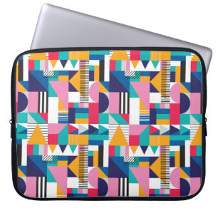 Housse Pour Ordinateur Portable Motif géométrique sans couture dans un style abstr