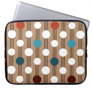 Housse Pour Ordinateur Portable Motif géométrique transparent avec cercles