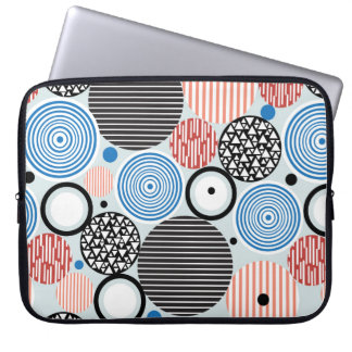 Housse Pour Ordinateur Portable motif graphique de cercles multicolores différents