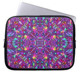 Housse Pour Ordinateur Portable Motif hippie de mandala pourpre