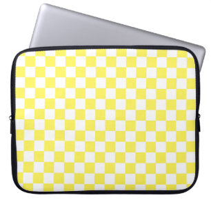 Housse Pour Ordinateur Portable Motif jaune de damier