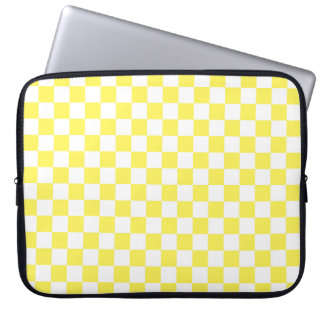 Housse Pour Ordinateur Portable Motif jaune de damier