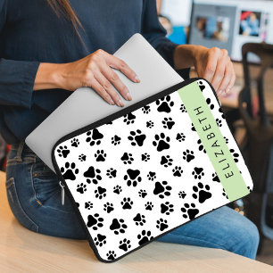 Housse Pour Ordinateur Portable Motif mâle, Patrouilles de chien, Noir et Blanc, V
