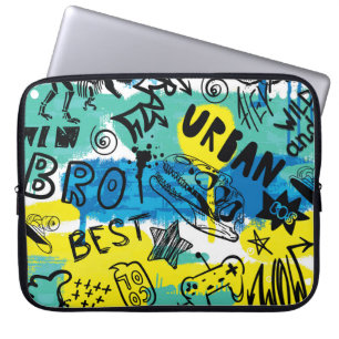 Housse Pour Ordinateur Portable Motif Monster Hand Drawn Kids
