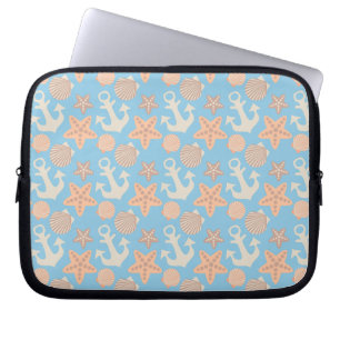 Housse Pour Ordinateur Portable Motif nautique Pastel