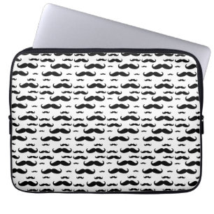 Housse Pour Ordinateur Portable Motif noir de moustache