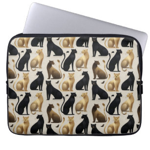 Housse Pour Ordinateur Portable Motif panthère moderne du milieu du siècle sans co